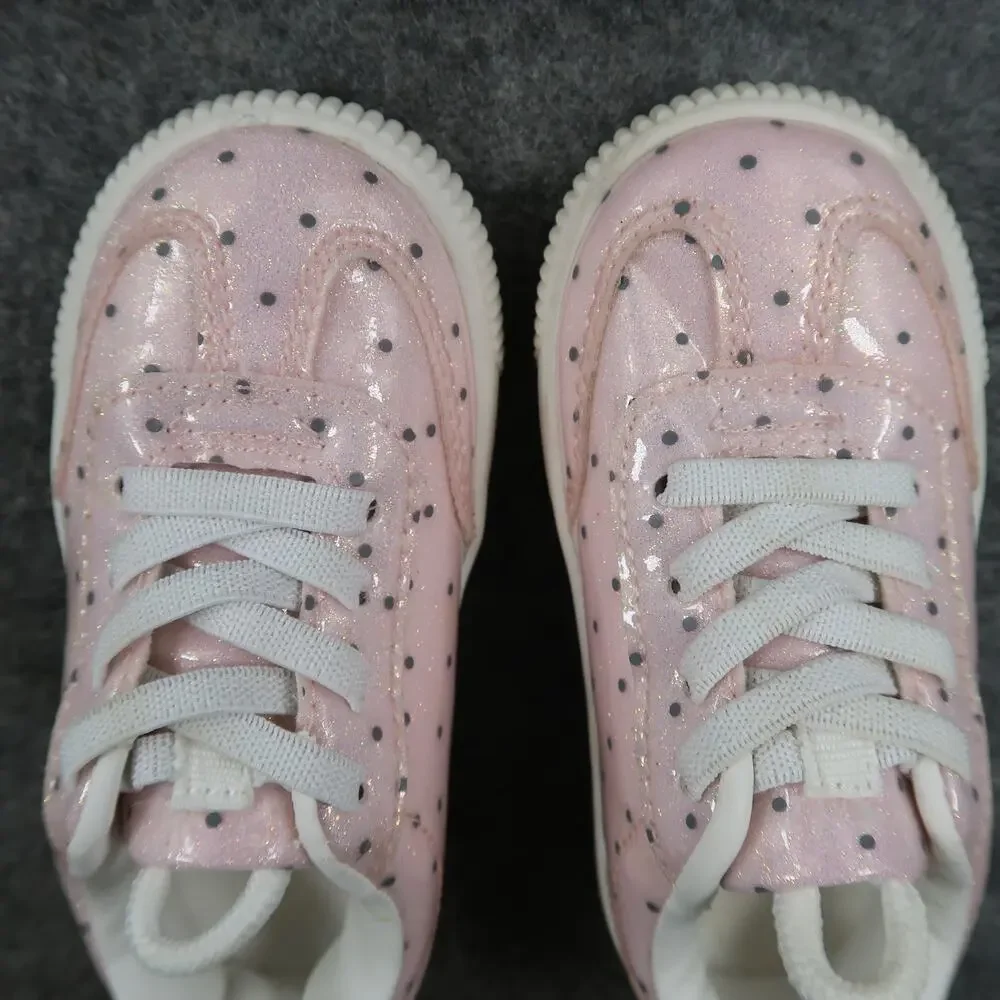 Carter Shoes Baby Girl 6 Sneakers Slip On Galaxy Pink Polka Dot Casual Trainer